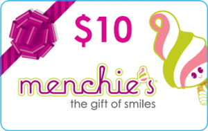 Menchie's gift card braces gift