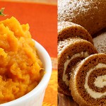 Mashed Chipotle Sweet Potatoes and Pumpkin Roll